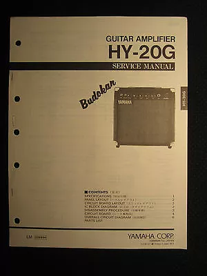 Yamaha Guitar Amplifier HY-20G Service Manual Schematics Parts HY20G Budokar • £2.49