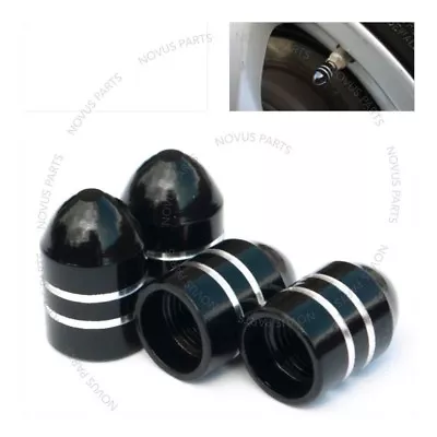 For Ford Mustang Taurus F-150 Black 4pcs Bullet Style Tire Valve Cap Rim Vehicle • $4.99