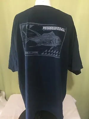 Quicksilver AHI TUNA Fishing Design Pocket Tee Men’s Dark Blue T Shirt Size 2XL • $23.98