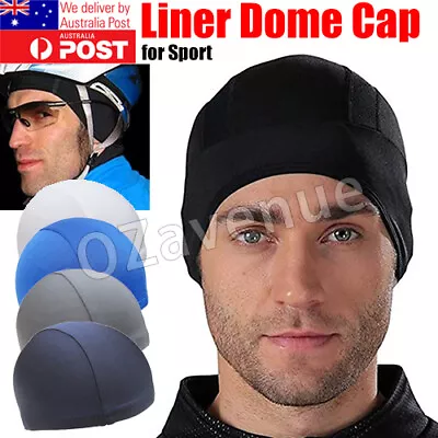 Men Sport Moisture Wicking Cooling Skull Cap Inner Liner Helmet Beanie Dome Cap • $4.69