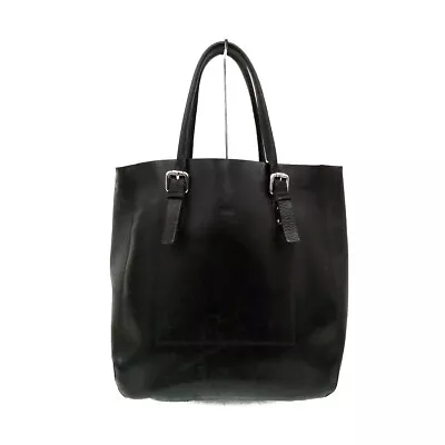 Auth M0851 Black Leather Tote Bag • $106