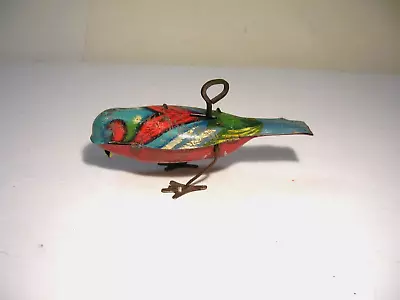 Vintage Wind Up Tin Litho Metal Pecking Bird Germany !! • $16.99