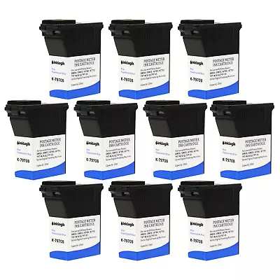 £44.95 • Buy Pitney Bowes Dm50 Dm55 Dm60 K700 Compatible Franking Ink Cartridge Blue- 10 Pack