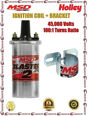 MSD Ignition Coil Blaster 2 Chrome Ballast Resistor 2.25  Canister Style Bracket • $101.25