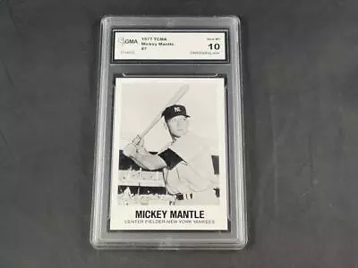 1977 Tcma Baseball Mickey Mantle #7 New York Yankees Gma 10 Gem Mt • $39.99