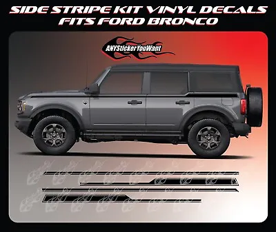 X2 Pinstripe Side Stripe Kit Decals Fits Ford Bronco (4 Door) 2021-2022 • $99.99