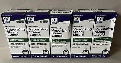 Lot 5 Quality Choice Medicated Vaporizing Steam Liquid 4 Ounces Each 04/25 NEW • $37.98