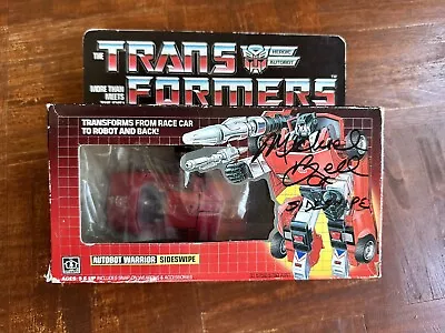 Transformers Autographed Michael Bell G1 Pre Rub Sideswipe With Box • $350