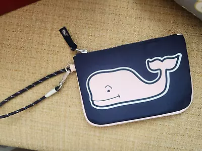 Vineyard Vines Navy Pink Whale Zip Pouch Make Up Bag Pink • $9.80