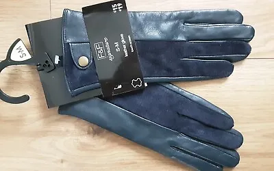  Fashion F&f Signature S-m Leather  Black  Glove • £5.95