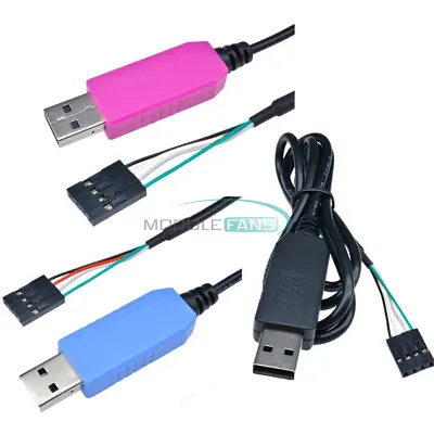 CP2102 CH340G PL2303TA USB To TTL RS232 Genuine Download Cable Compatible WIN10 • $5.18