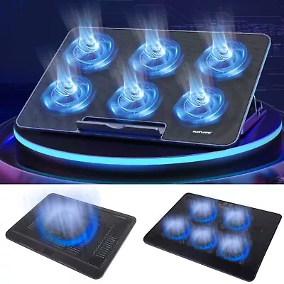Laptop Cooling Pad With 1/5/6 Fan Notebook Cooler Stand Holder Dual USB 12 -17  • $15.59