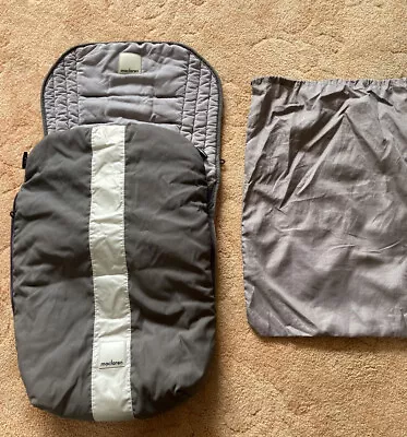 £10.99 • Buy Maclaren Pushchair Universal Grey Footmuff / Cosytoes With Storage Bag.
