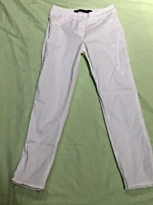 $11.99 • Buy Freestyle Revolution Sz 3 White Ankle Pants Cotton Spandex Blend Ins 26  W 15 