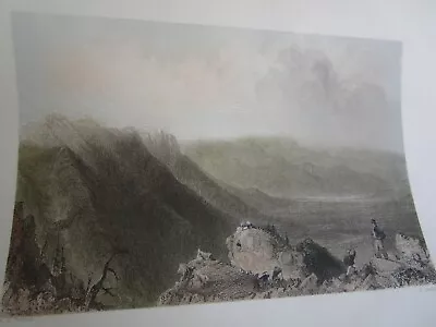 MT Mount Washington NH Hand Colored Engraving W.H. Bartlett S Bradshaw. 1838 • $25