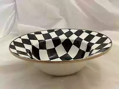 Brand New MACKENZIE CHILDS Courtly Check Enamel Serving Bowl NEW • $79.99