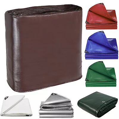 Heavy Duty Tarp Waterproof Military Canopy Tarpaulin Tent Boat RV Shelter Shade • $165.83