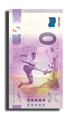£1 • Buy 0 Euro Souvenir Banknote World Cup Qatar - Brazil  Official Euro Souvenir26923