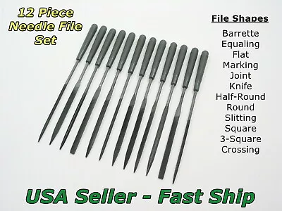 $10.99 • Buy Needle File Set For Guitar Fret Filing, Nut & Bridge Saddle Shaping Woodwork Etc