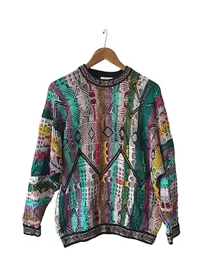 Vintage Coogi Australia Sweater Jumper Cotton Multicolour Mens Medium • $395