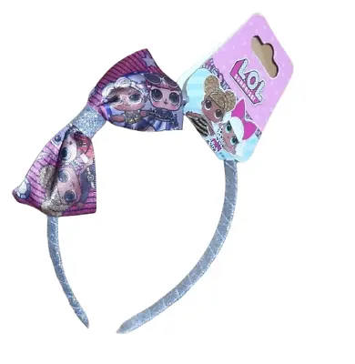 £4.99 • Buy UK LOL Surprise Hairband Headband With Bow Alice Silver Glittery Band+Bow Gift