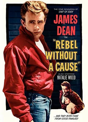 Vintage Rebel Without A Cause James Dean Movie Print Poster Wall Art Picture A4+ • £4.99