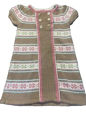 Maggie & Zoe 24 Month Sweater Dress   Soft & Comfy Cotton Blend Browns & Pinks • $12