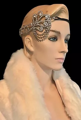 Vintage 1920s Ladies Rhinestone Flapper Gatsby Head Dress  • $65