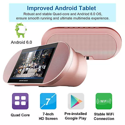 7  Touch Screen Android Tablet PC W/ 25W Wireless Speaker Quad Core Front Camera • $89.28