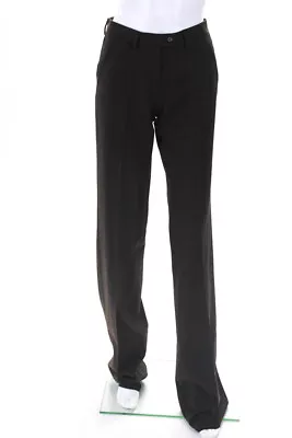 $100.01 • Buy Domenico Vacca Womens Mid Rise Flare Leg Dress Pants Brown Wool Size EUR 38
