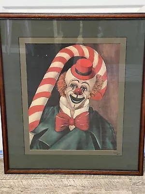 Red Skelton  Candy Cane Clown  Lithograph Signed-Framed-Matted-From 1972 • $156.26