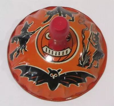 VTg Kirchoff Tin Litho Noisemaker Clanger Wood Handle JOL Witch Bat Cat Pumpkin • $33