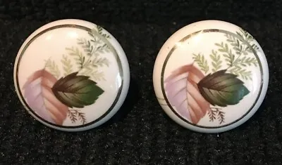 £9.99 • Buy Door Knobs Handles White Vintage Floral 3cm Button Top Ceramic Floral Pattern