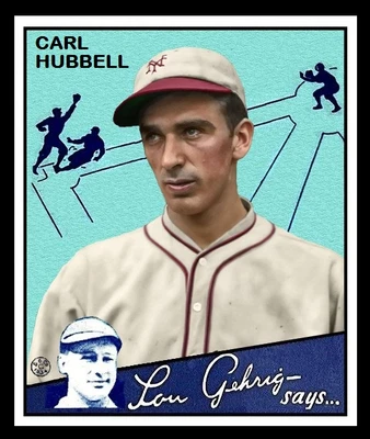 $0.99 • Buy 1934 Goudey Carl Hubbell Card Personally Made  Mt