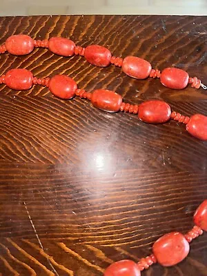 Jay King BROKEN Reddish-Orangish Coral Necklace. Good For Beads • $20