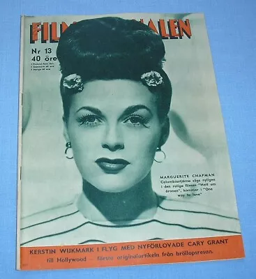 Filmjournalen 13/1946 Marguerite Chapman  Swedish Magazine • $18.95