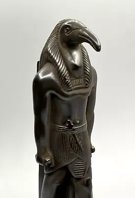 ANCIENT EGYPTIAN THOTH GOD OF KNOWLEDGE ANTIQUE STATUE  EGYPT Black STONE • $95