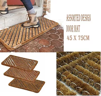 £25.99 • Buy Heavy Duty Boston Brush Scraper Doormat Wire Frame Coir Entrance Mats 45 X 75cm