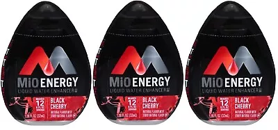 3-Pack MiO Liquid Flavor Enhancer With Caffeine & B-Vitamins  BLACK CHERRY • $19.94