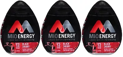 MiO Liquid Flavor Enhancer With Caffeine And B-Vitamins - 3-Pack BLACK CHERRY • $19.94