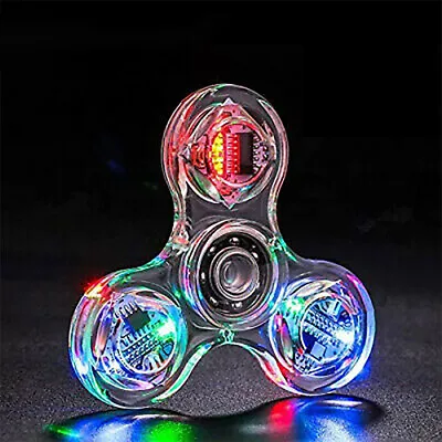$8.99 • Buy LED Rainbow Fidget Spinner Luminous Glows In Dark Kids Stress Relief Fun Toy AU
