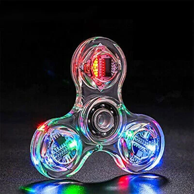 $8.99 • Buy LED Rainbow Fidget Spinner Luminous Glows In Dark Kids Stress Relief Fun Toy AU