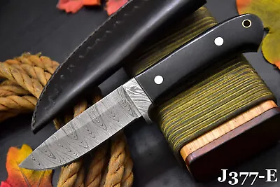 Custom Damascus Steel Fixed Blade Hunting Knife HandmadeG-10 Micarta (J377-E) • $29.99