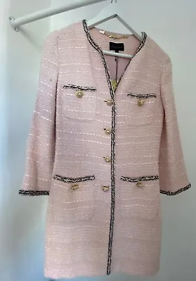 £500 • Buy Luisa Spagnoli Womens Pink Tweed Jacket Blazer