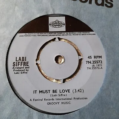 Labi Siffre - It Must Be Love UK 7  Single 1971 Later Covered By Madness • £2.99