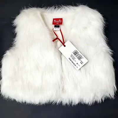 Children’s Girls White Fur Vest Pampolina Reload  Size 4T New! • £14.87