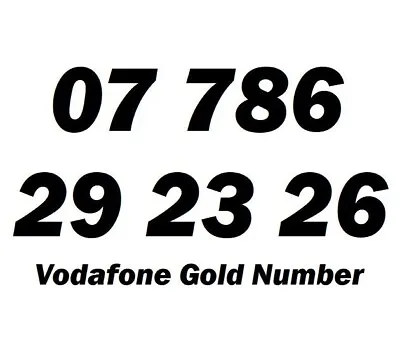 Vodafone Number Sim Card Gold Mobile Vip Easy Business Phone Golden Memorable • £27.86