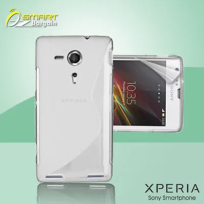 Clear S Curve Gel Case+ Free SP For Sony XPERIA SP M35h Jelly Tpu Soft Cover • $4.59