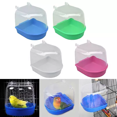 Classic Caged Bird Bath Aviary Birds Budgie Finches Canaries Shower Pet Bird NEW • £5.88