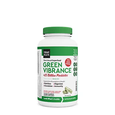 $42.40 • Buy Green Vibrance By Vibrant Health - 240 Capsules